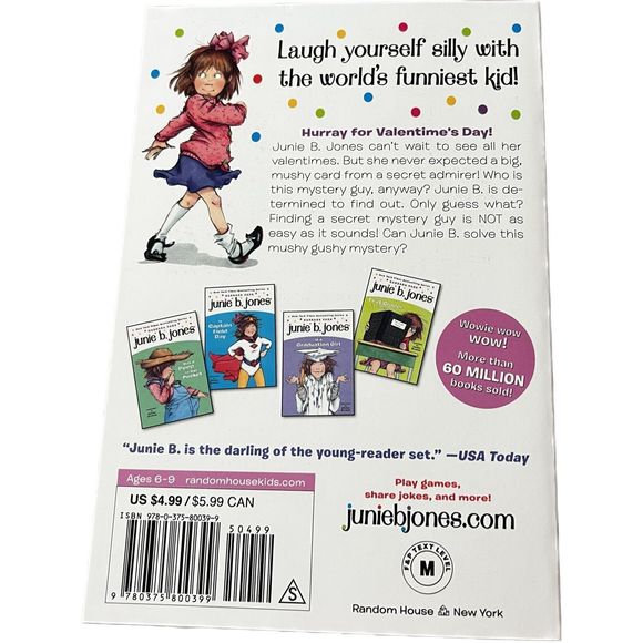 Junie B Jones and the Mushy Gushy Valentime‎ Paperback Book Kid’s Chapter Book - Picture 3 of 5